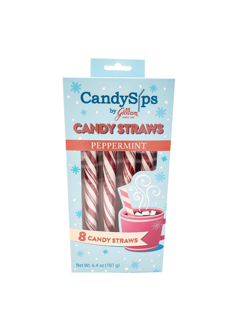 CandySips Peppermint Christmas Candy Straws; image 1 of 2