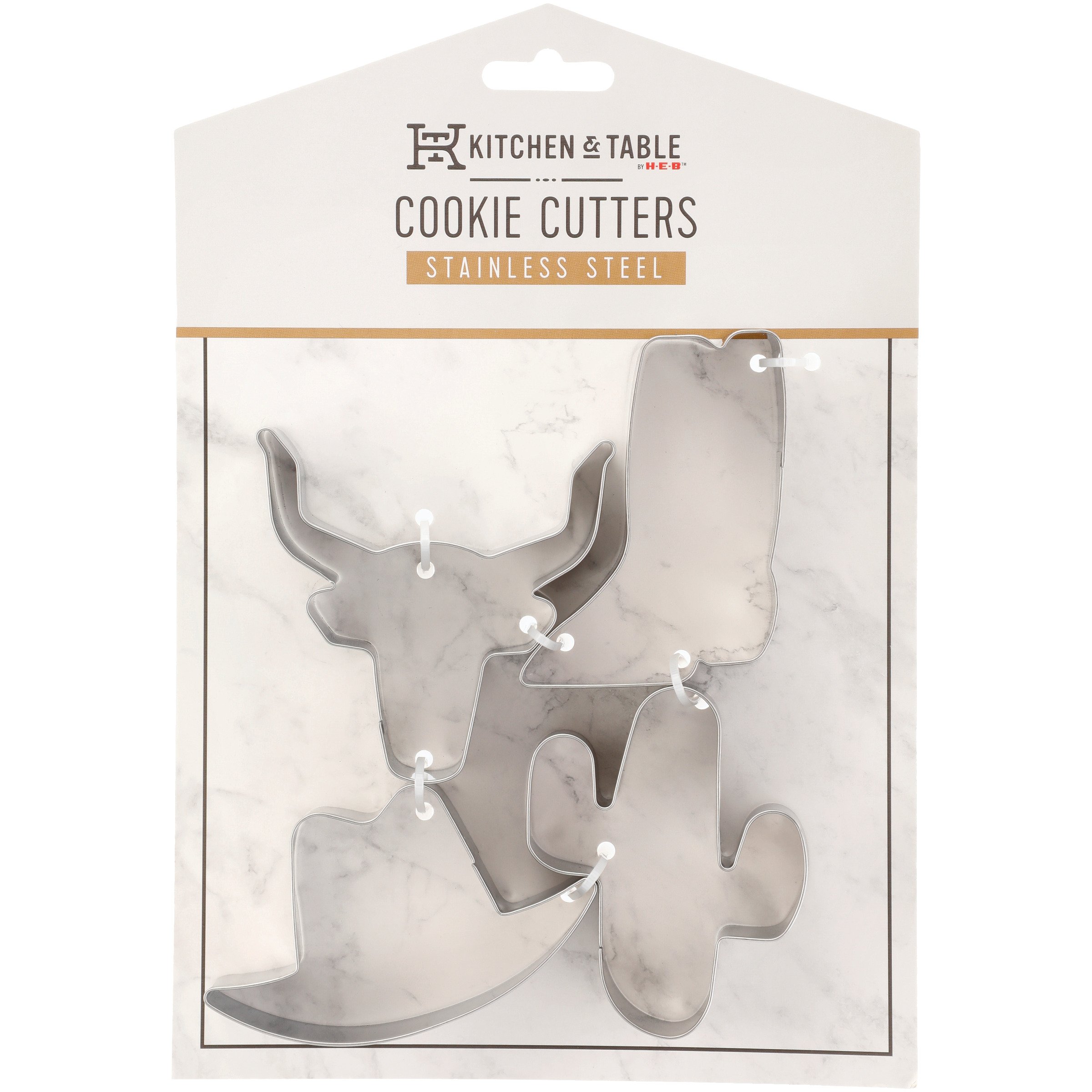 Kitchen & Table by H-E-B Stainless Steel Cookie Cutters - Texas - Shop Baking Tools at H-E-B