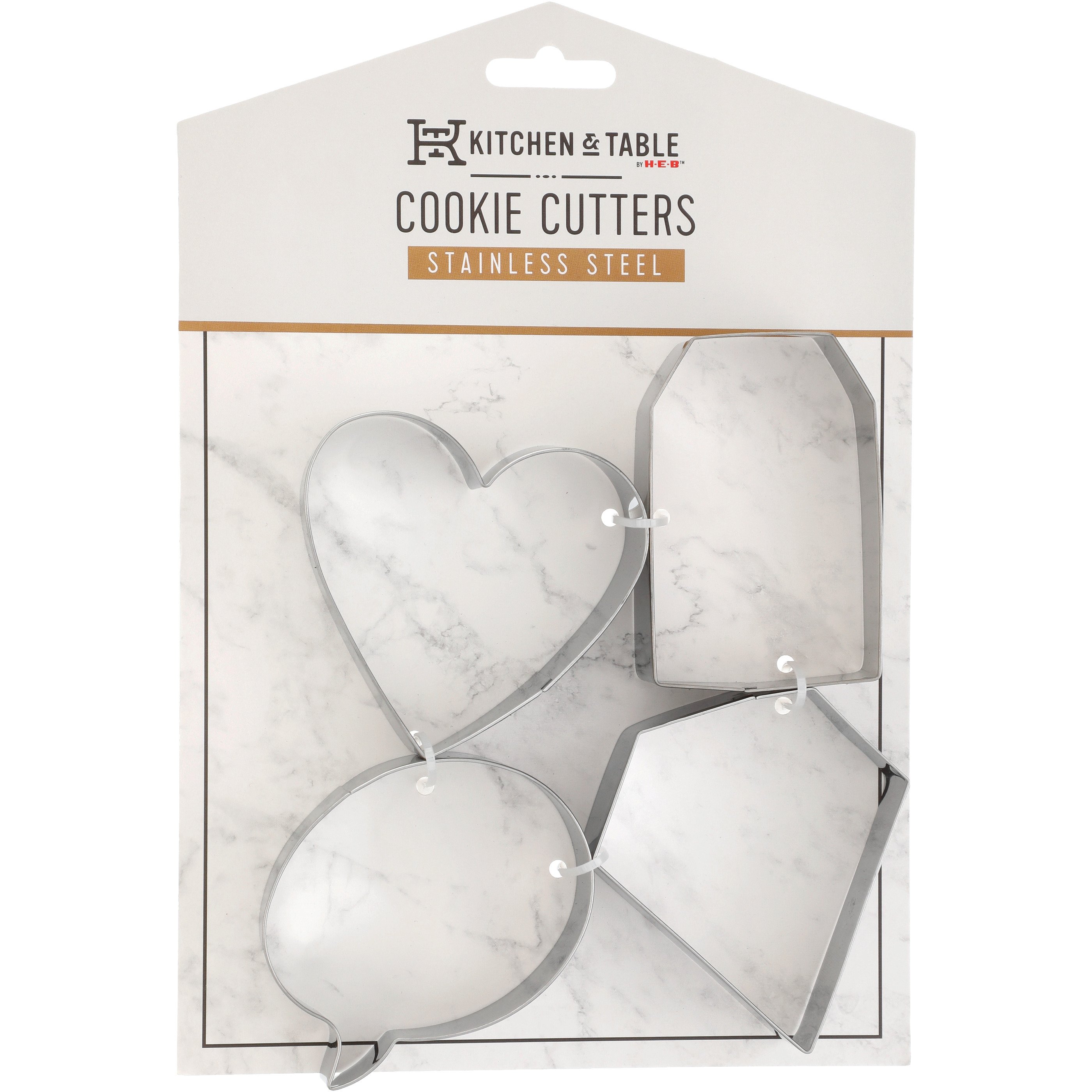 Kitchen & Table by HEB Stainless Steel Cookie Cutters Gifts Shop