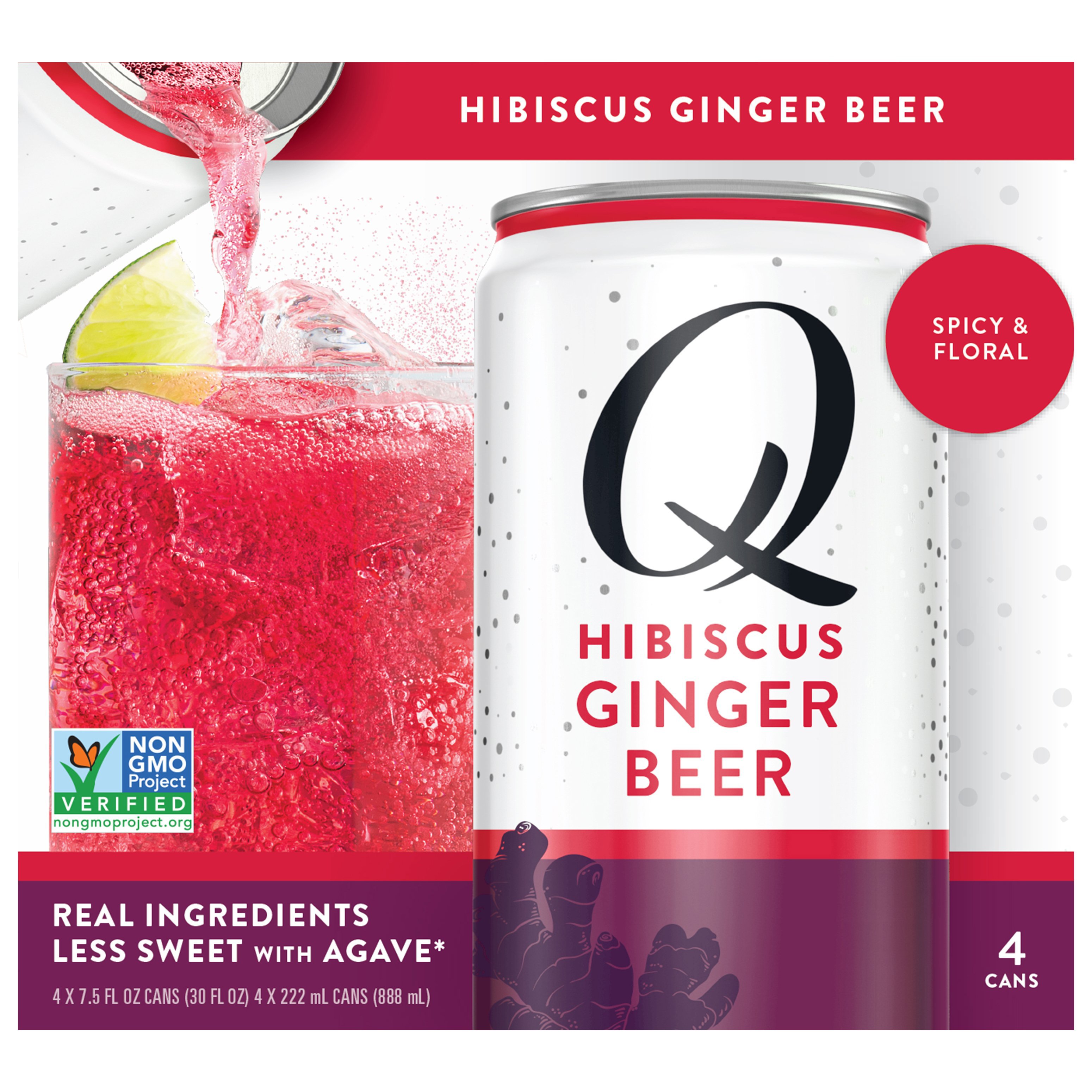 Q Hibiscus Ginger Beer 7.5 oz Cans Shop Beer & Wine at HEB
