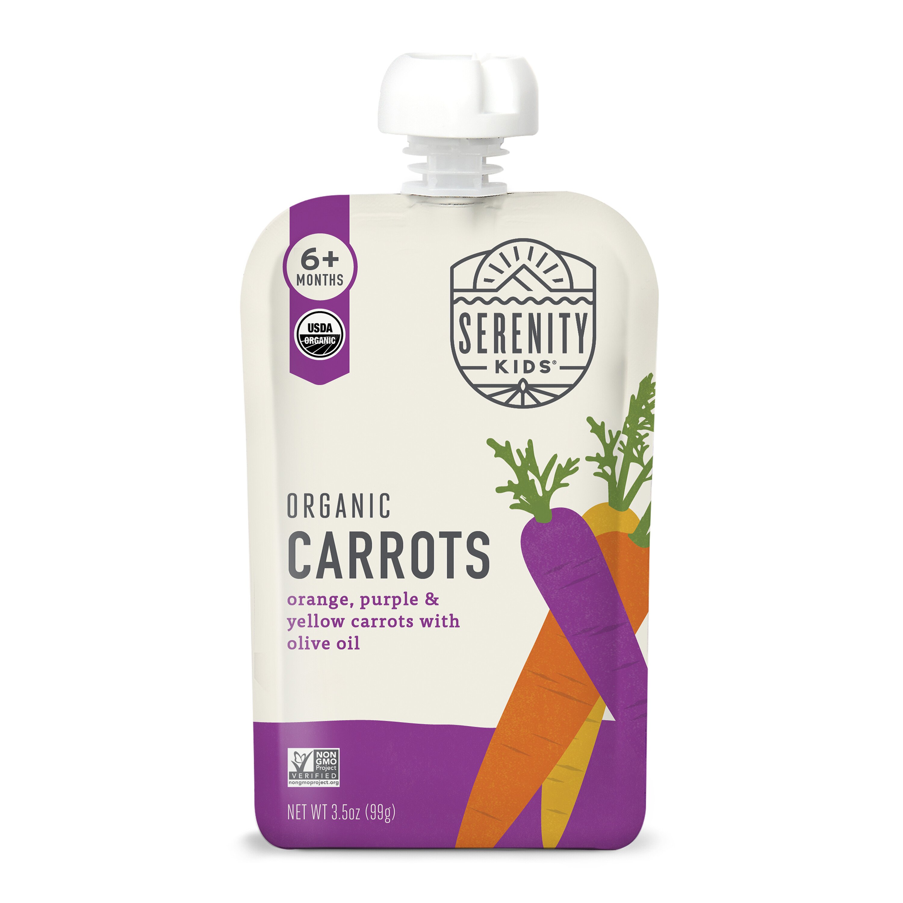 Serenity Kids Organic Baby Food Pouch - Carrot Medley, 3.5 oz