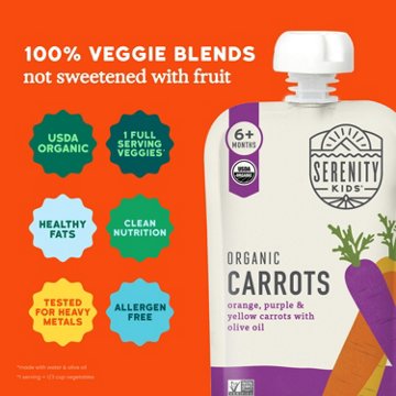 Serenity Kids Organic Baby Food Pouch - Carrot Medley