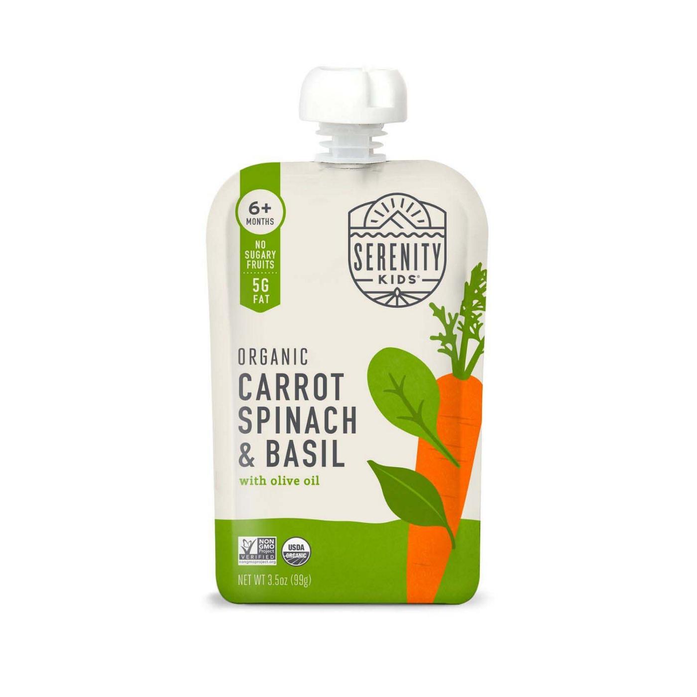Serenity Kids Organic Carrot, Spinach & Basil Baby Food Pouch; image 1 of 5