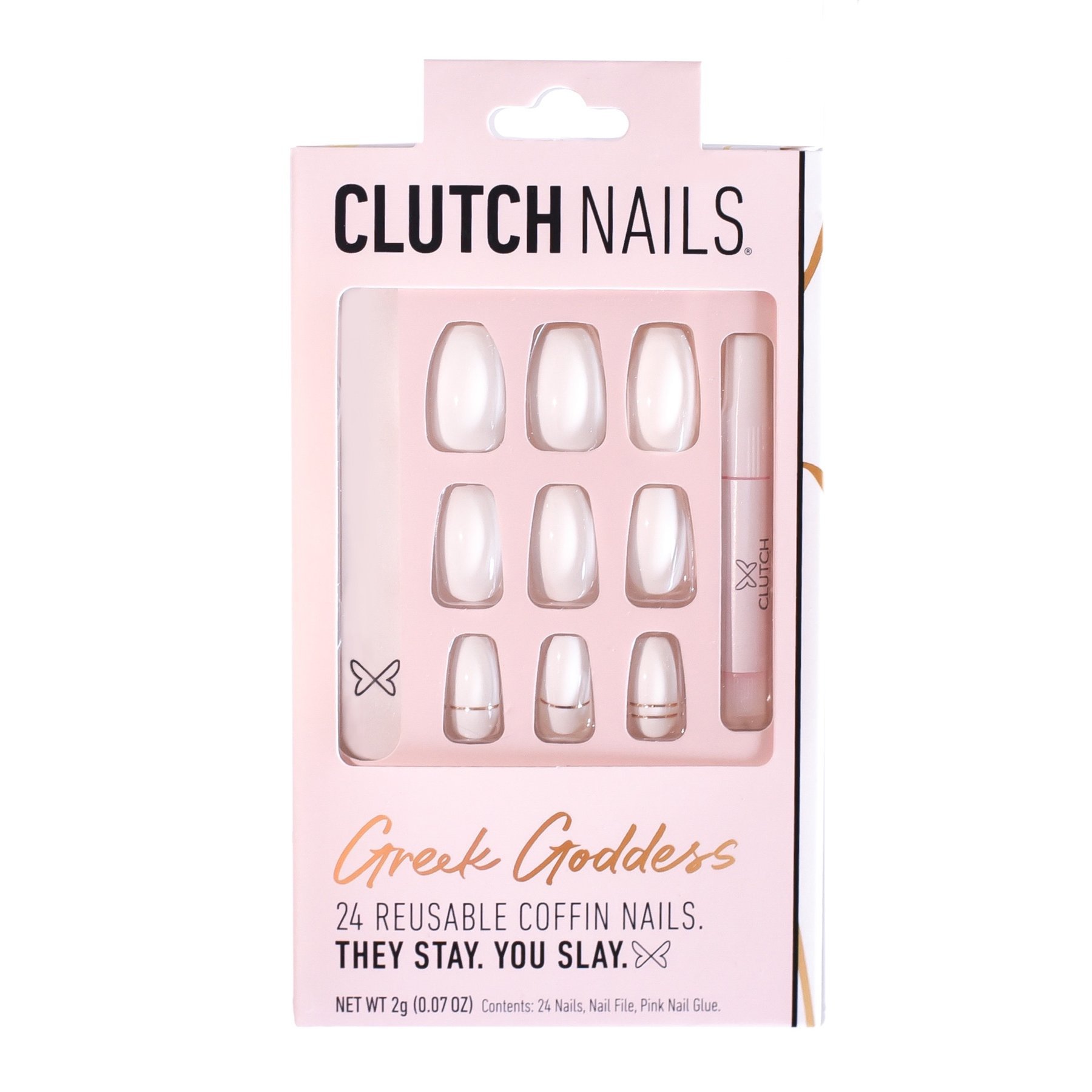 Clutch Nails Reusable Coffin Nails Greek Goddess Shop Nail sets at HEB