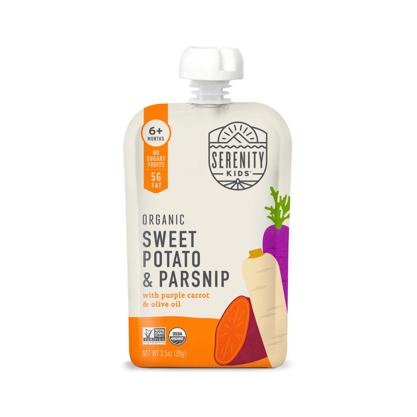 Serenity Kids Baby Food Pouches Organic Sweet Potato, Parsnip Carrot; image 1 of 5