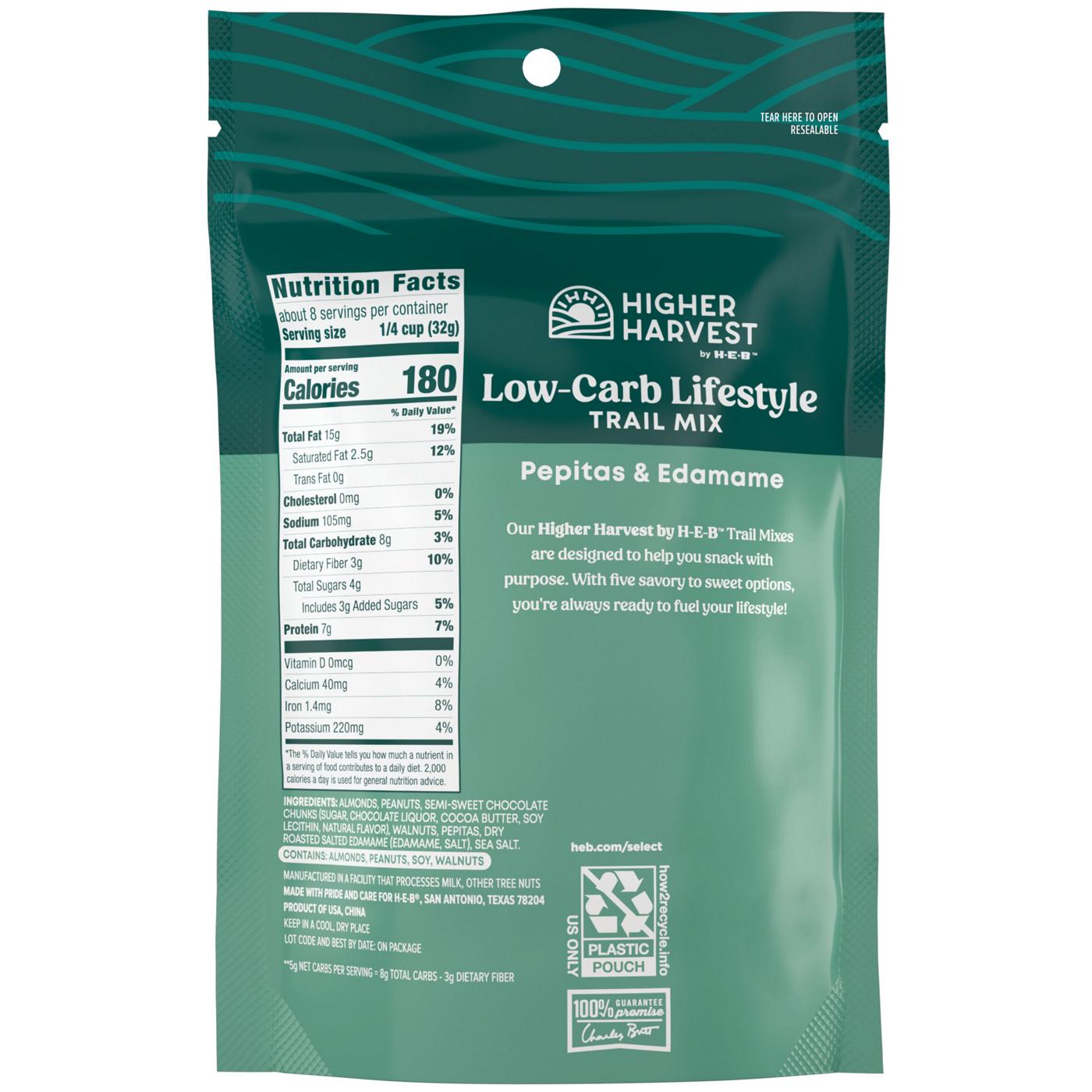 Higher Harvest by H-E-B Low-Carb Lifestyle Trail Mix - Pepitas & Edamame; image 3 of 6