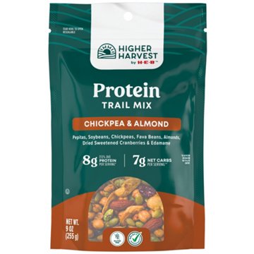 Higher Harvest by H-E-B Protein Trail Mix - Chickpea & Almond, 9 oz