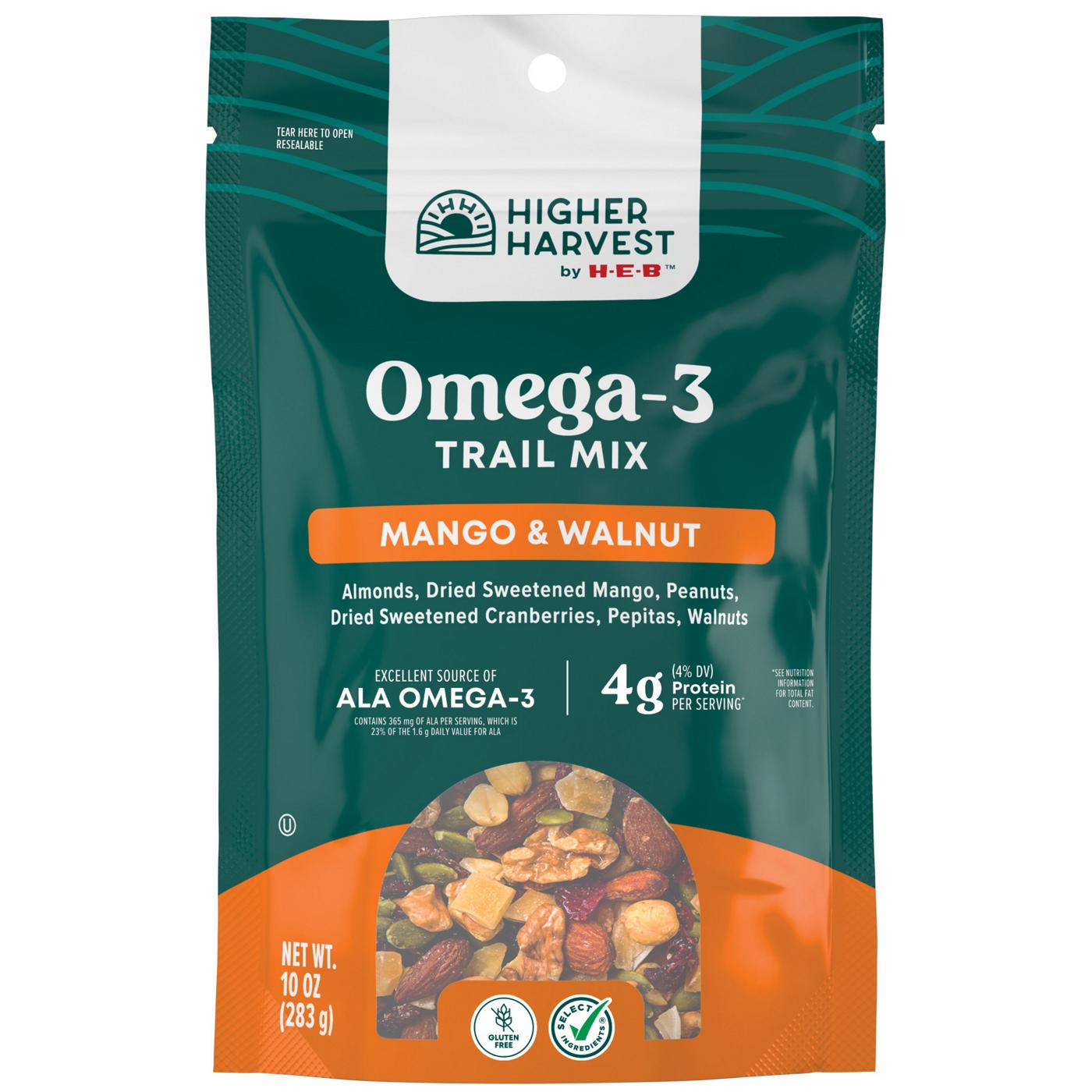 Higher Harvest by H-E-B Omega-3 Trail Mix - Mango & Walnut; image 1 of 6