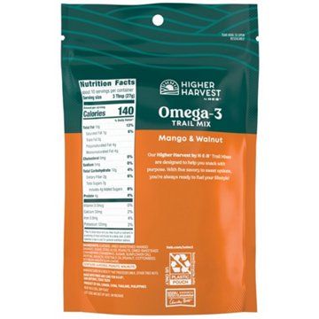 Higher Harvest by H-E-B Omega-3 Trail Mix - Mango & Walnut, 10 oz