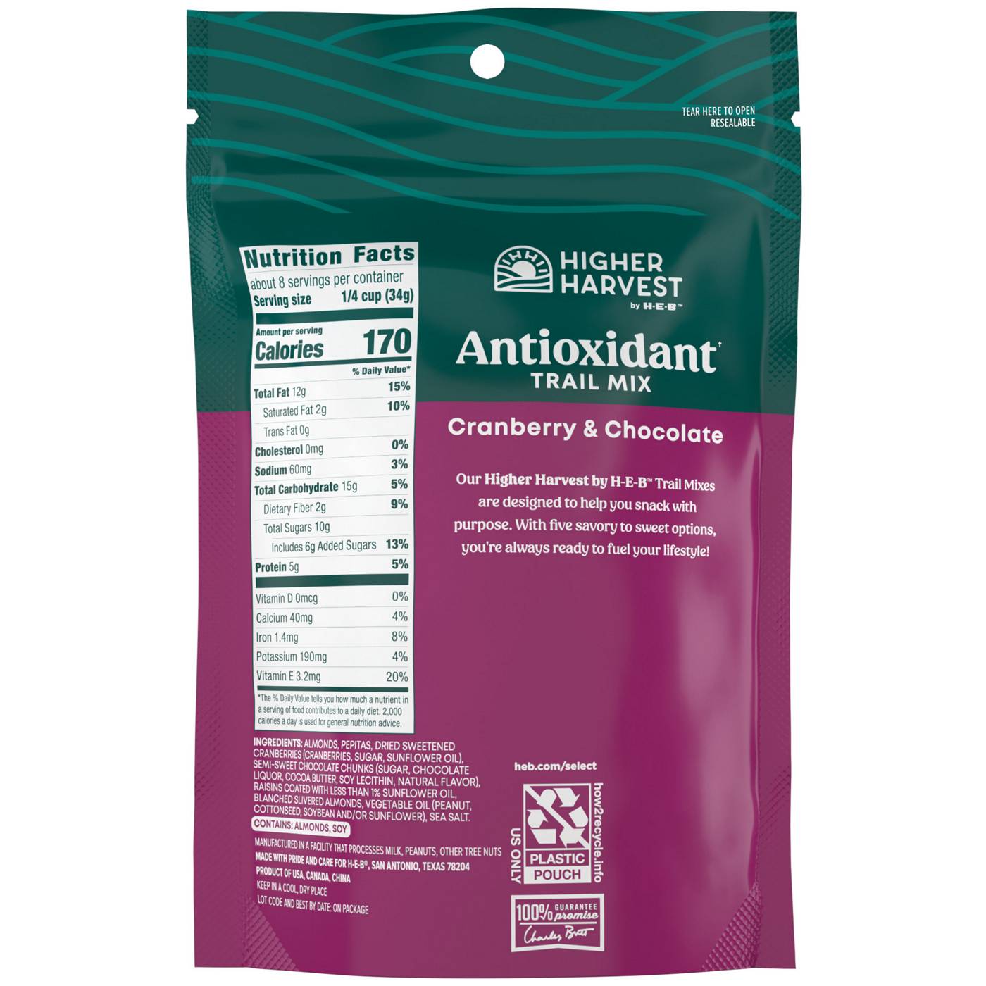 Higher Harvest by H-E-B Antioxidant Trail Mix - Cranberry & Chocolate; image 3 of 6