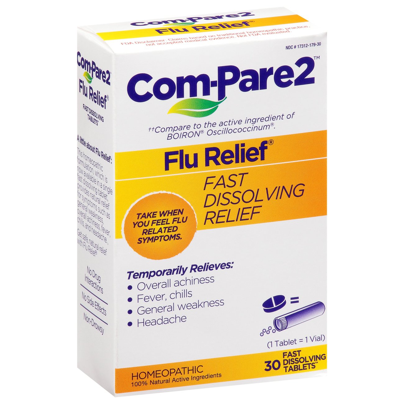 Com-Pare2 Flu Relief Tablets, 30 ct