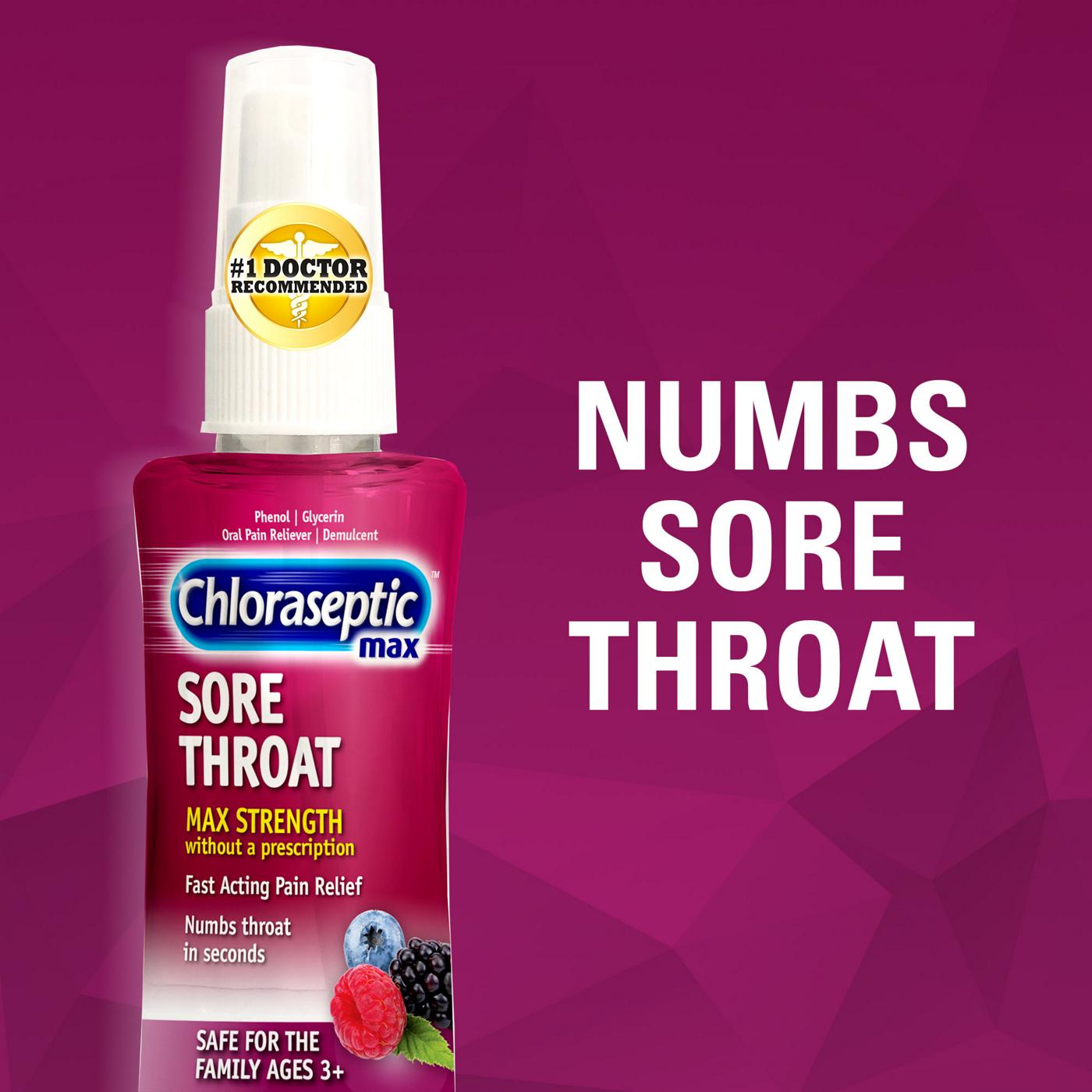 Chloraseptic Max Sore Throat Spray - Wild Berries; image 5 of 5
