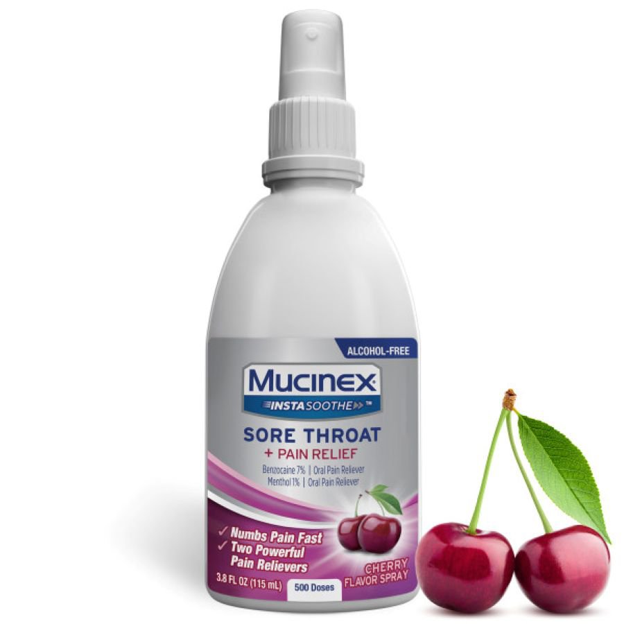 Mucinex InstaSoothe™ Sore Throat + Pain Relief Spray - Cherry, 3.8 oz