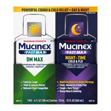 Mucinex FAST-MAX DM Max & Nightshift  Cold & Flu