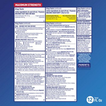 Mucinex FAST-MAX DM Max & Nightshift  Cold & Flu