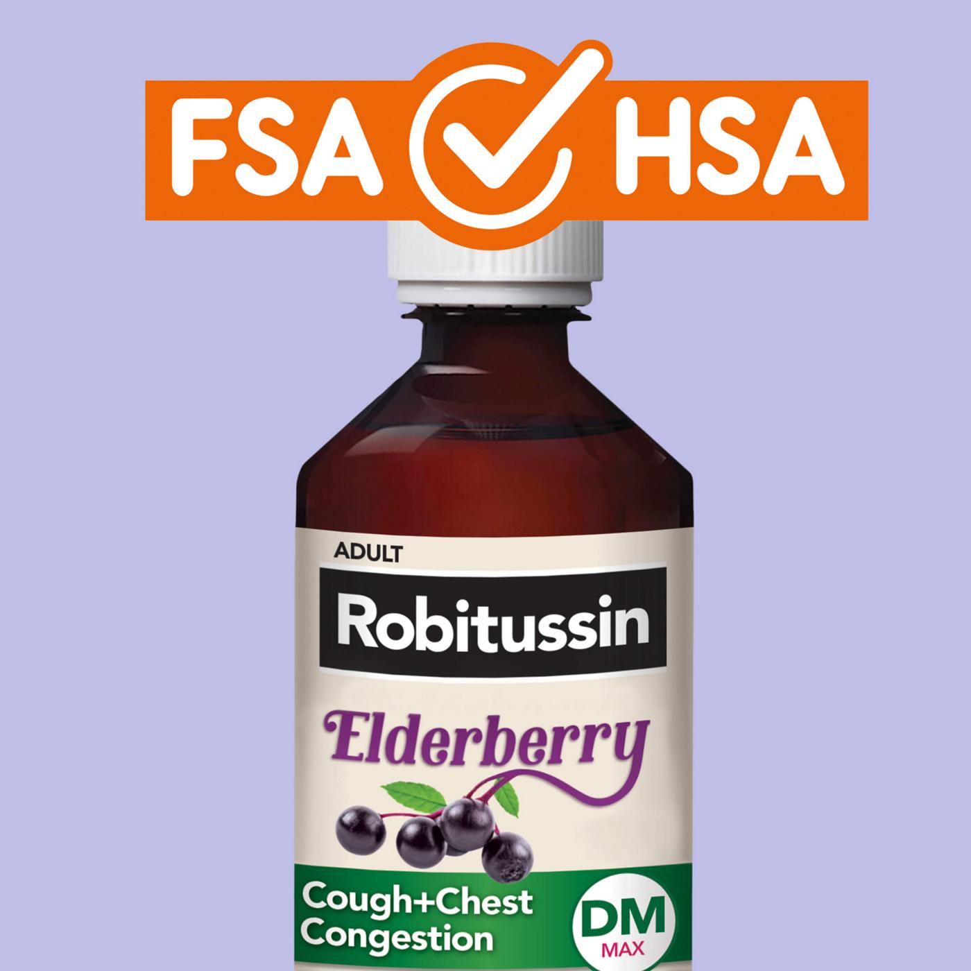 Robitussin Elderberry Cough + Chest Congestion DM Syrup; image 4 of 8