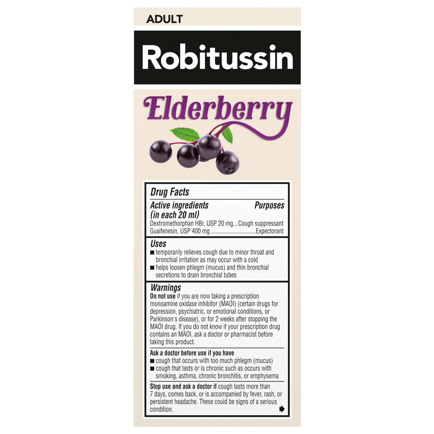Robitussin Elderberry Cough + Chest Congestion DM Syrup; image 5 of 8