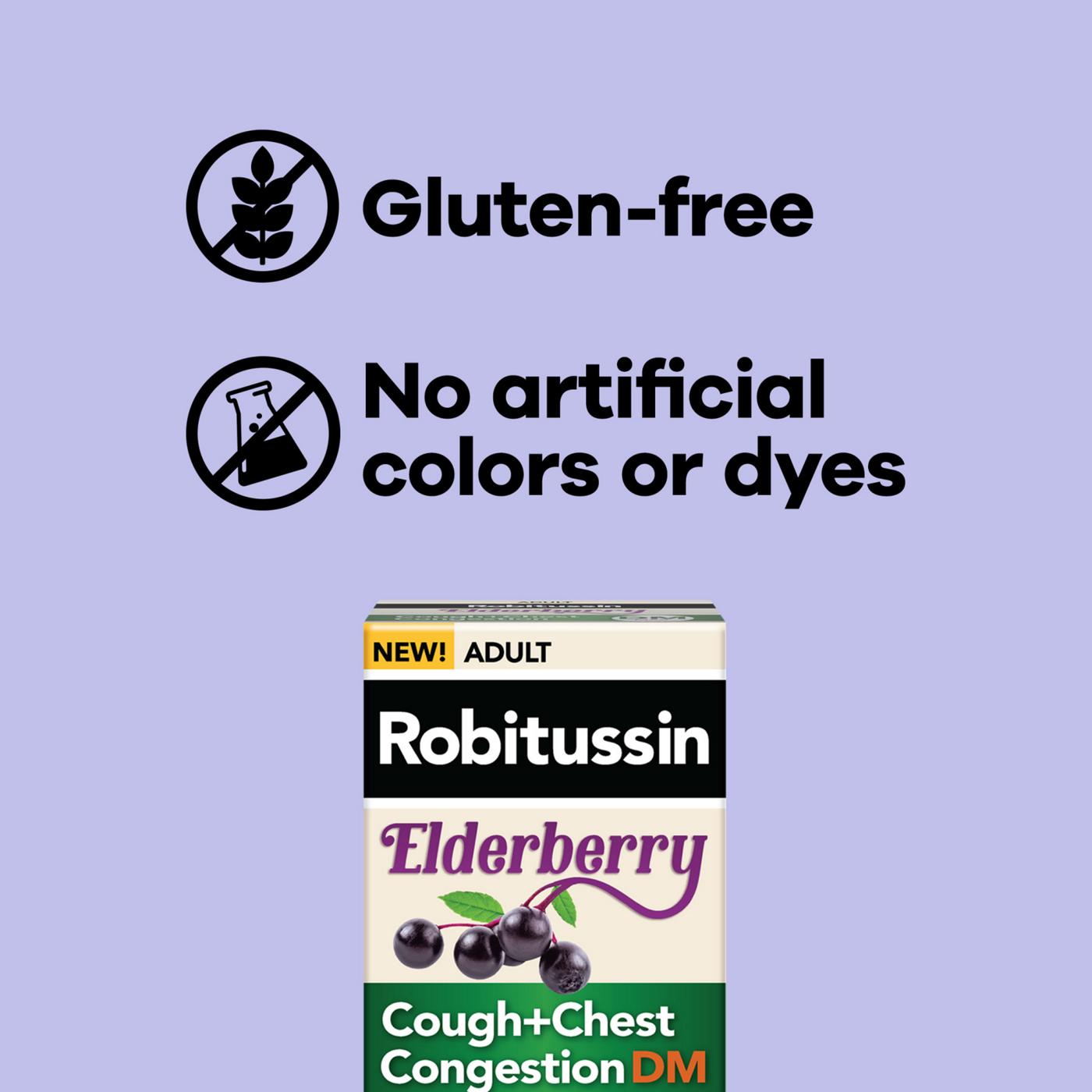 Robitussin Elderberry Cough + Chest Congestion DM Syrup; image 8 of 8