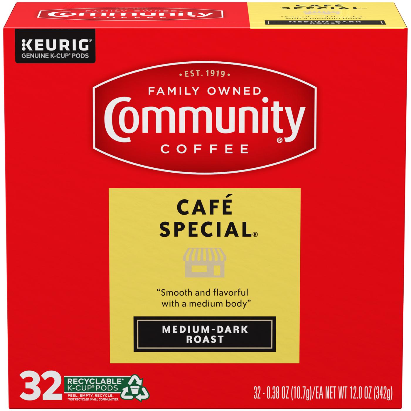 Community Coffee Café Special Medium Dark Roast Single Serve Coffee K Cups; image 1 of 9