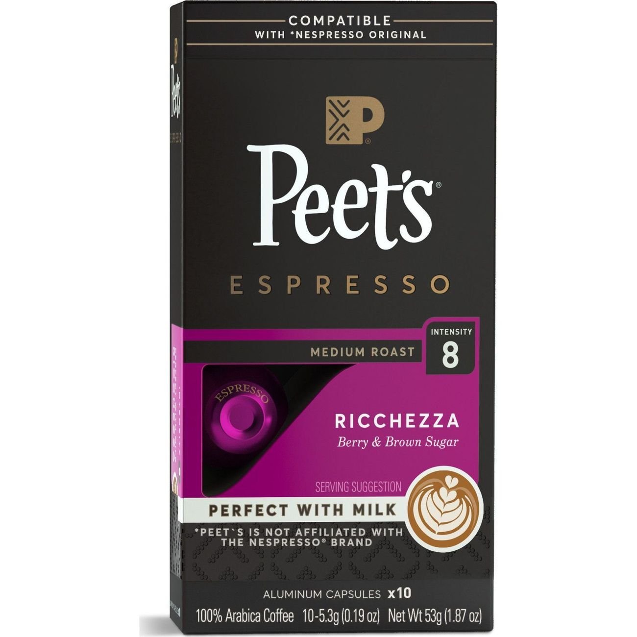 Peet's Coffee Ricchezza Medium Roast Espresso Capsules Shop Coffee at