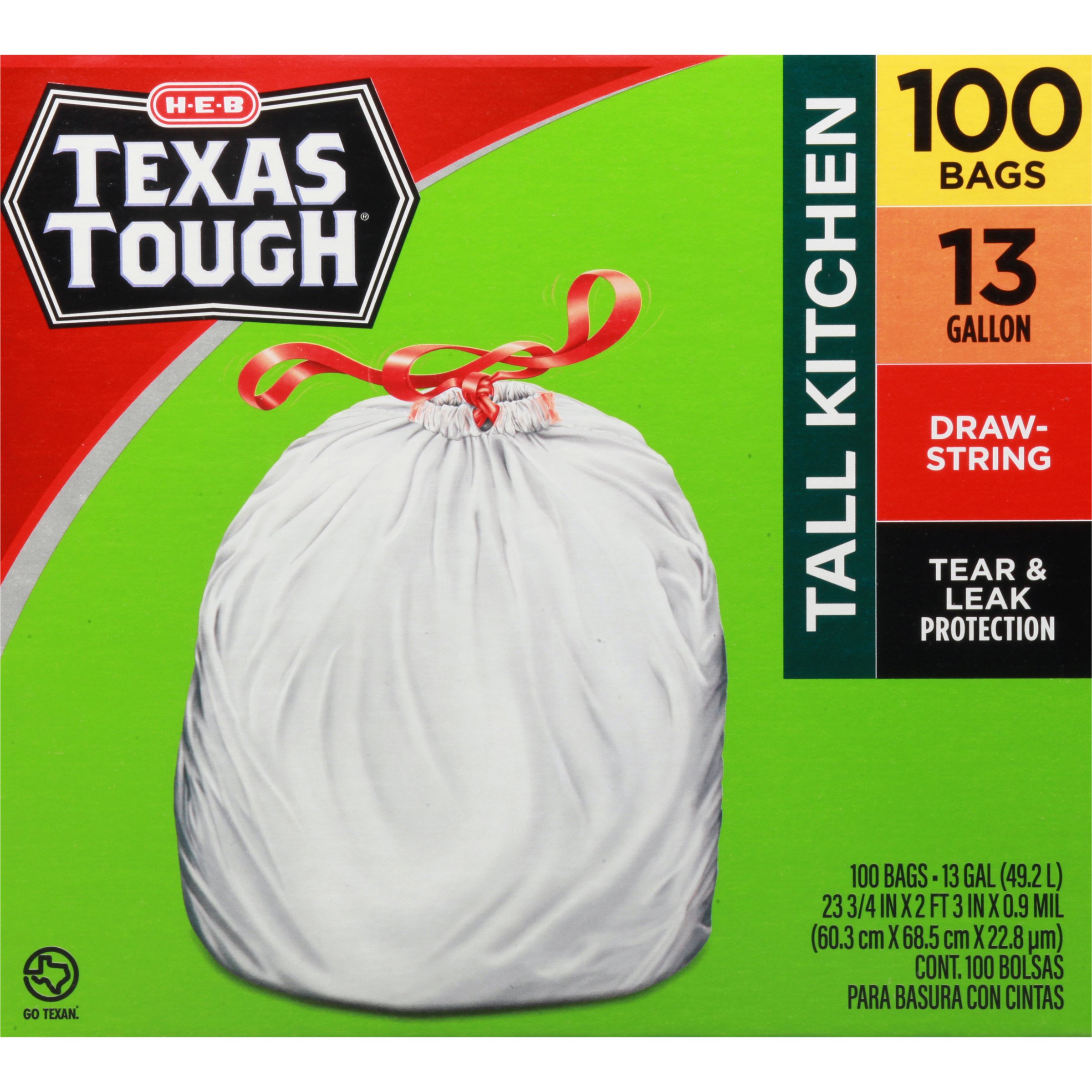 H-E-B Texas Tough Contractor Trash Bags, 42 Gallon - Shop Trash