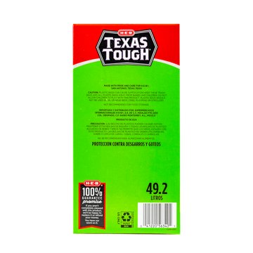 H-E-B Texas Tough Tall Kitchen Drawstring Trash Bags, 13 Gallon, 50 ct
