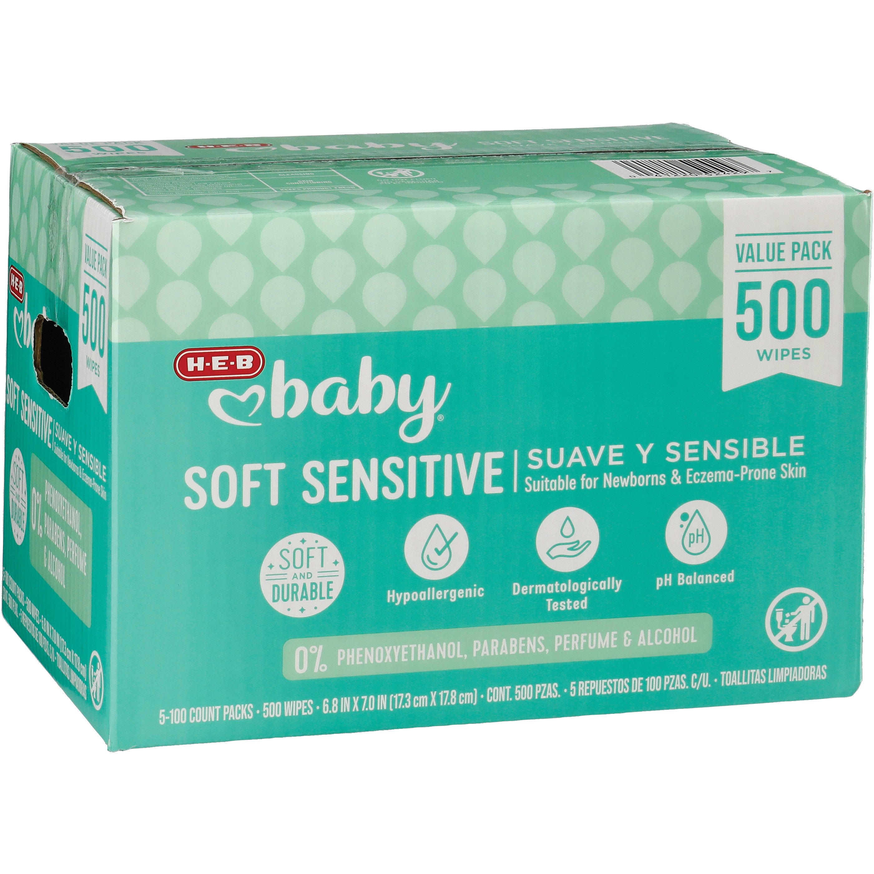 HEB Baby Soft Sensitive Wipes Value Pack Shop Diapers & Potty at HEB