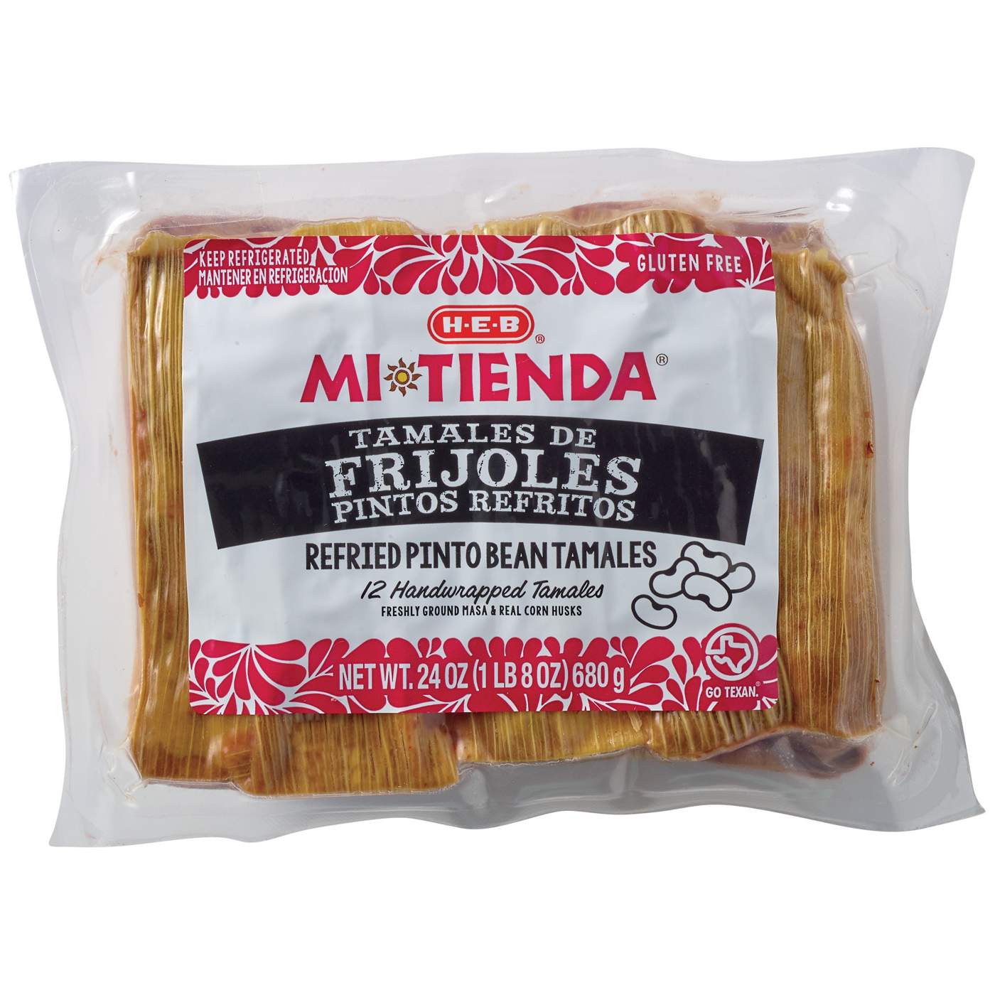 H-E-B Mi Tienda Refried Pinto Bean Tamales de Frijoles Refritos; image 1 of 2