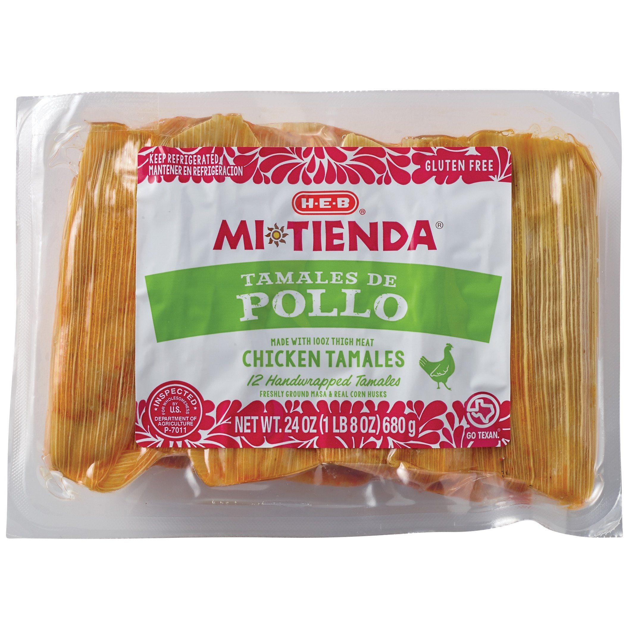 H-E-B Mi Tienda Chicken Tamales de Pollo, 12 ct