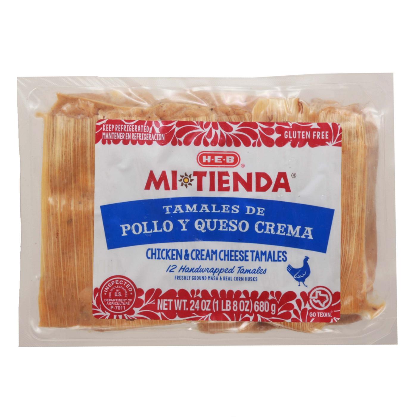 H-E-B Mi Tienda Chicken Cream Cheese Tamales de Pollo y Queso Crema; image 1 of 2