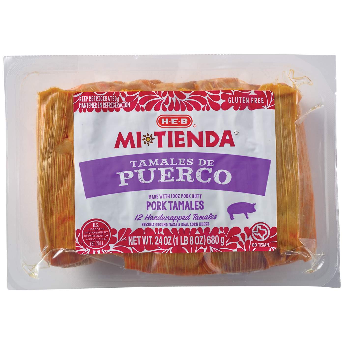 H-E-B Mi Tienda Pork Tamales de Puerco; image 1 of 3