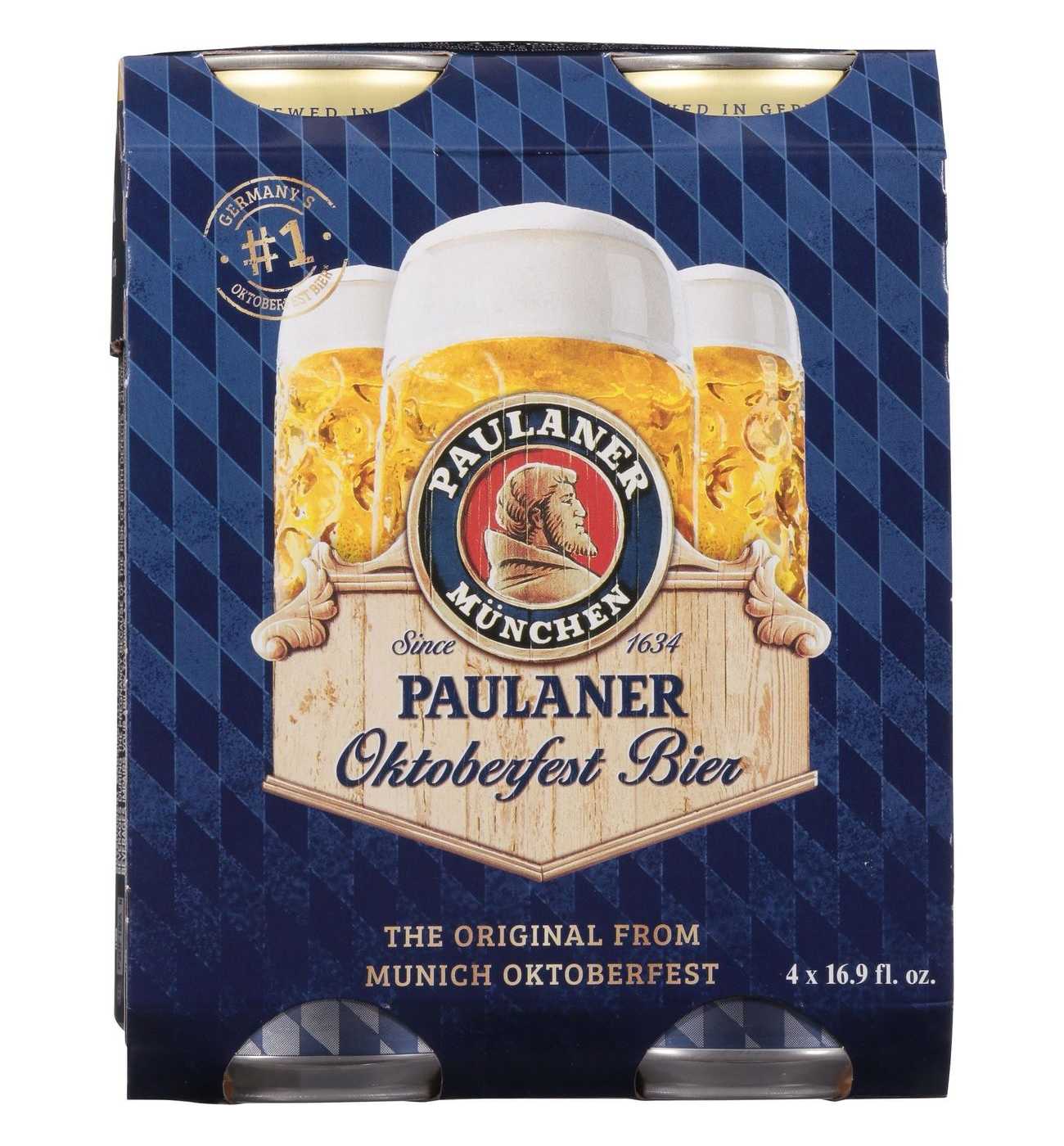 Paulaner Original Oktoberfest Bier German Beer 4 pk Cans; image 1 of 4
