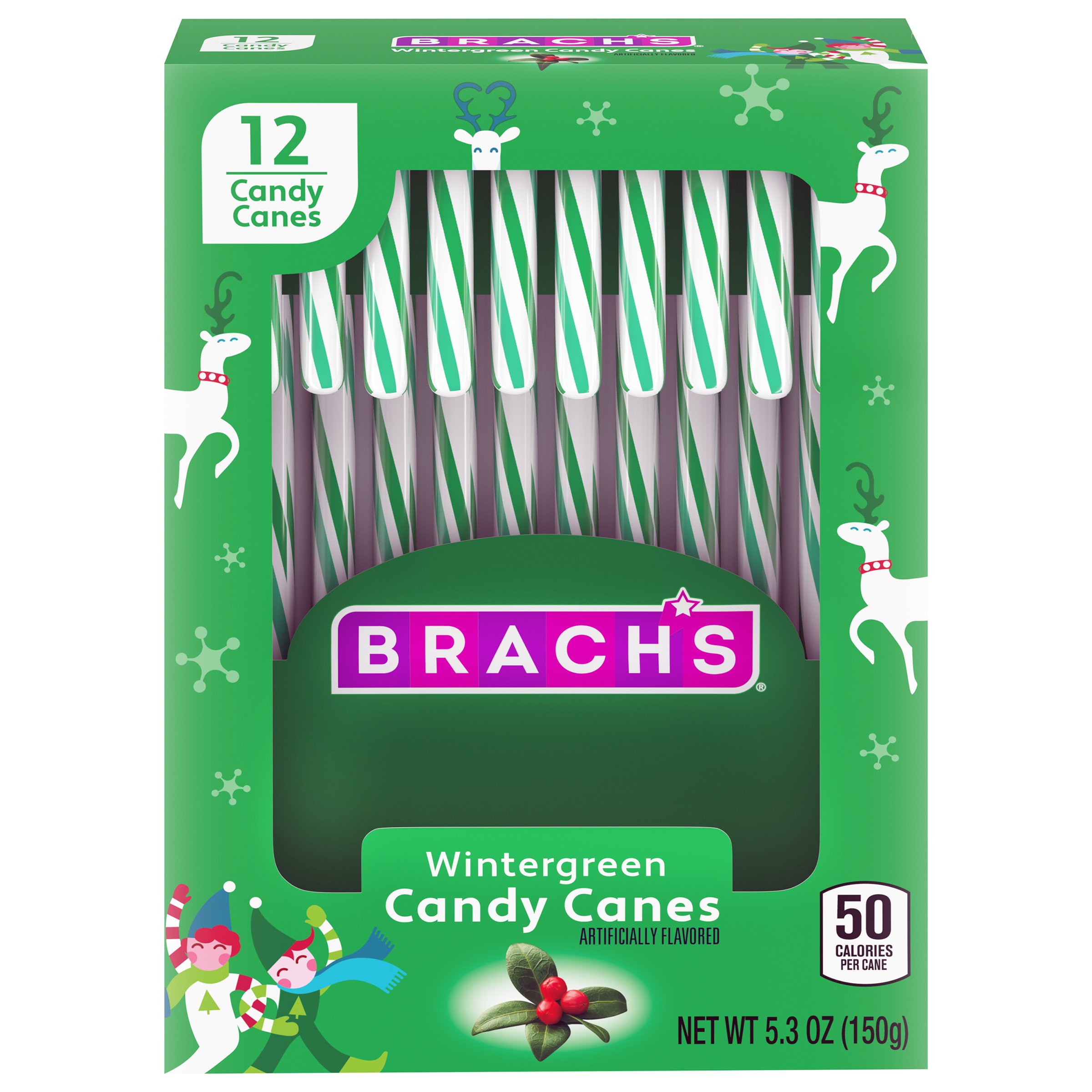 Brach's Wintergreen Holiday Candy Canes Shop Candy at HEB