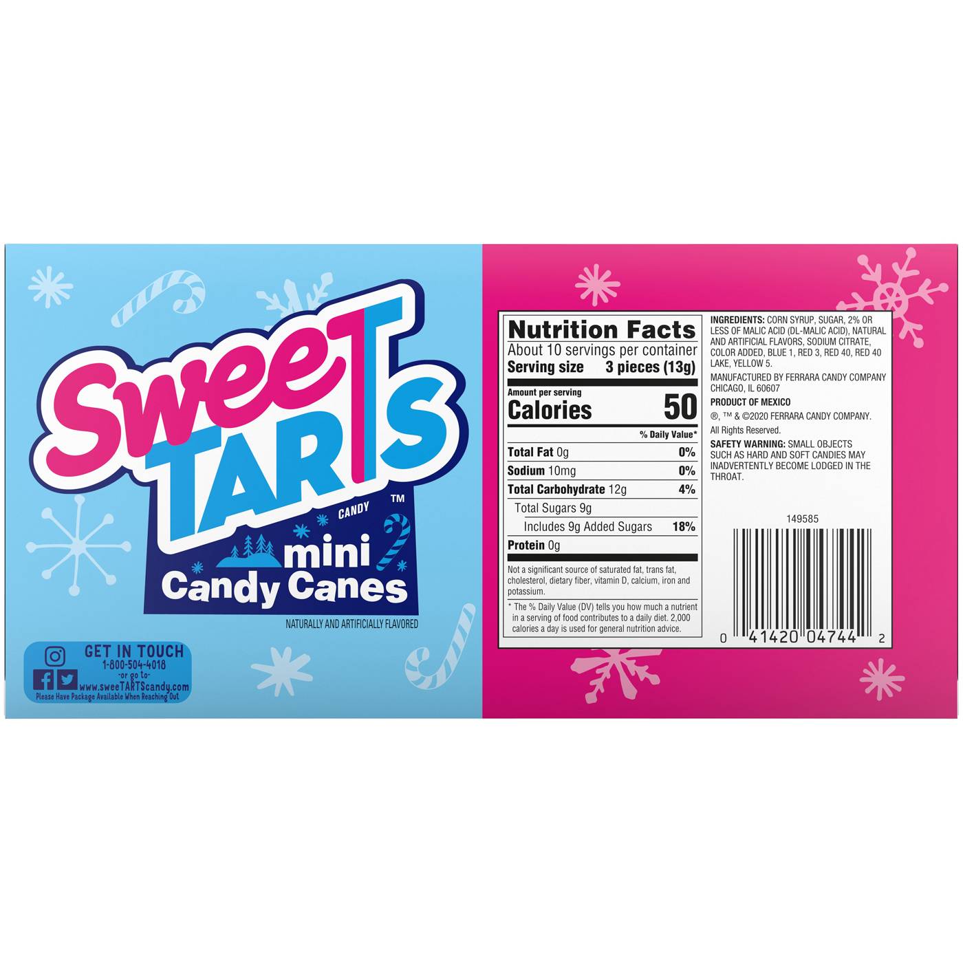 SweeTARTS Assorted Mini Christmas Candy Canes; image 3 of 3