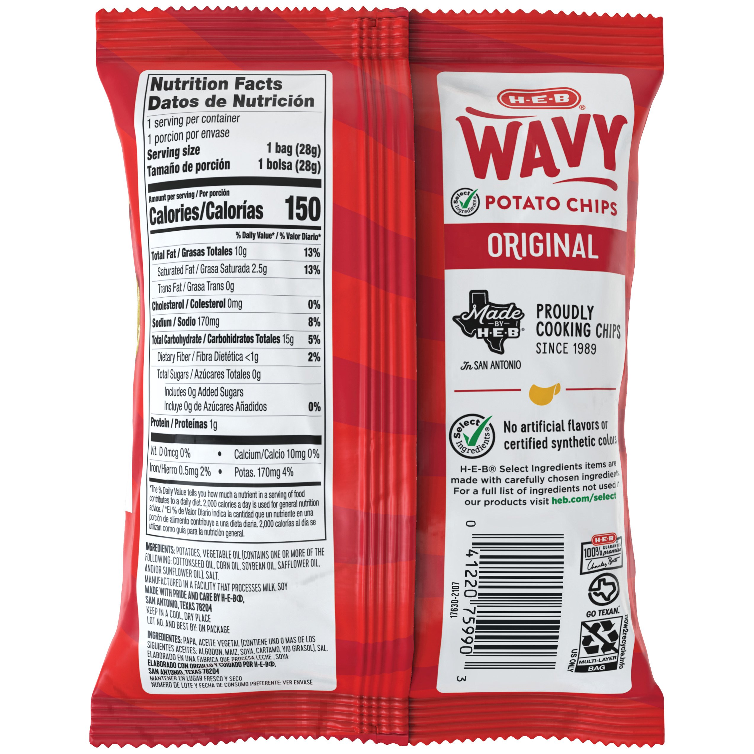 H-E-B Wavy Potato Chips - Shop Chips At H-E-B