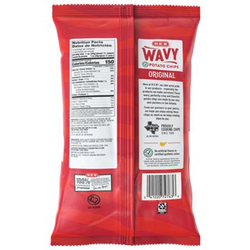H-E-B Wavy Potato Chips – Original, Party Size, 14 oz
