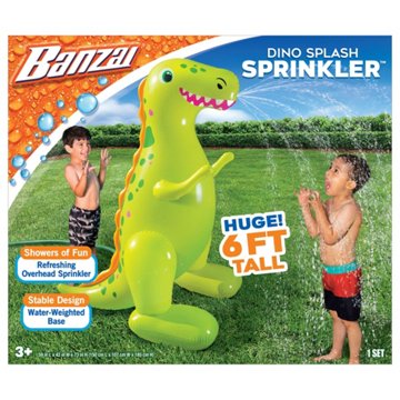 Banzai Dino Splash Water Sprinkler, 6'