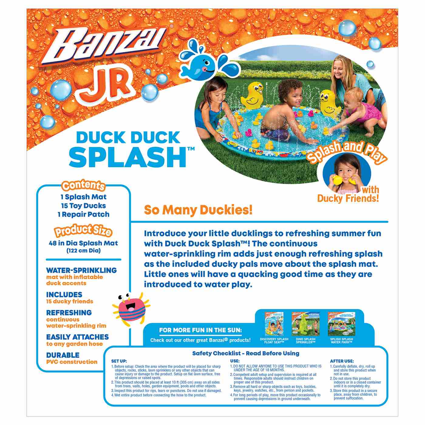 Banzai Jr. Duck Duck Splash Pool; image 9 of 9