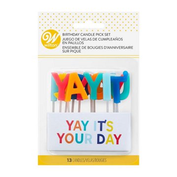 Wilton Yay It's Your Day Candle Pick Set , 13 ct
