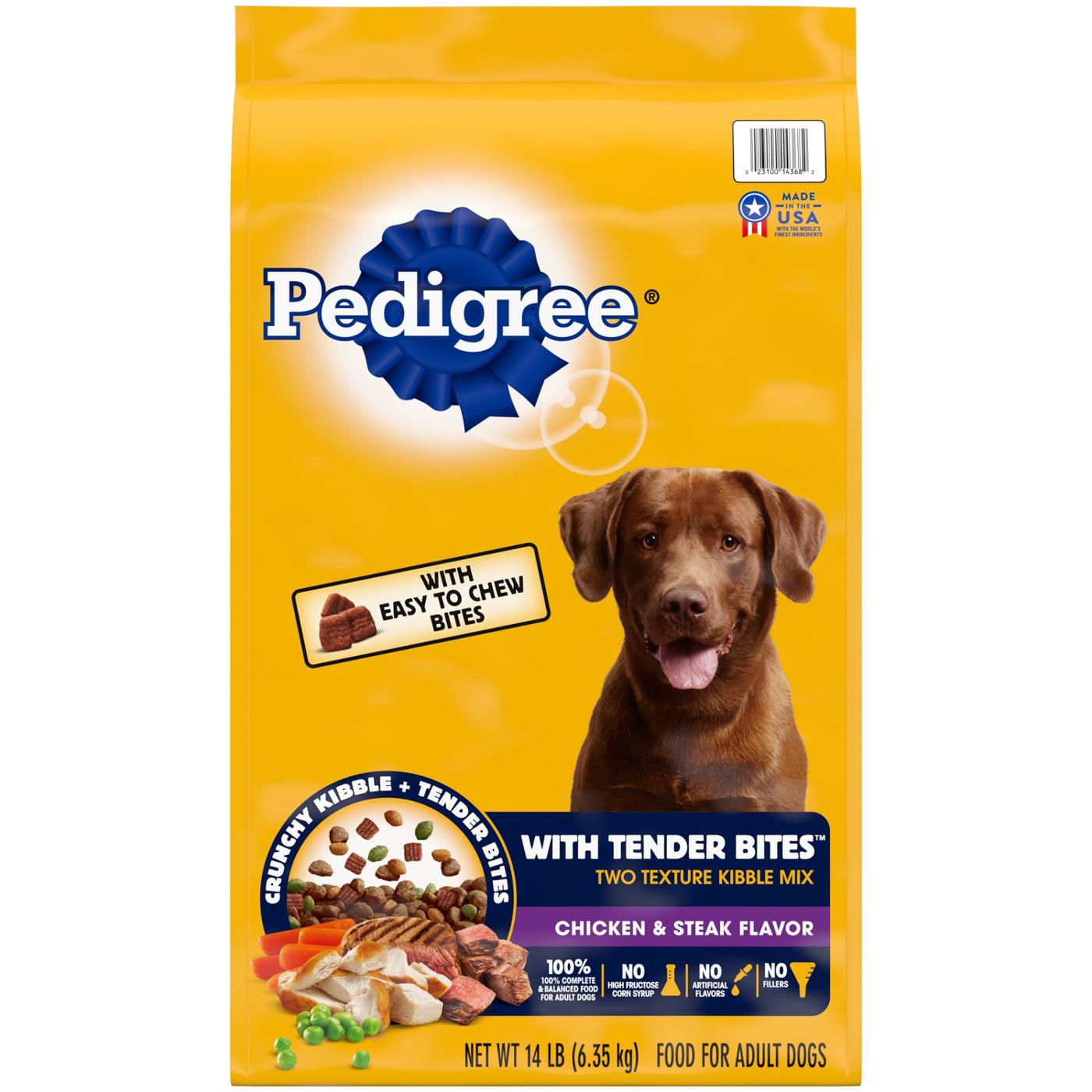 Pedigree Tender Bites Chicken & Steak Flavor Adult; image 1 of 5