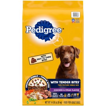 Pedigree With Tender Bites Complete Nutrition Adult Dry Dog Food - Chicken & Steak Flavor