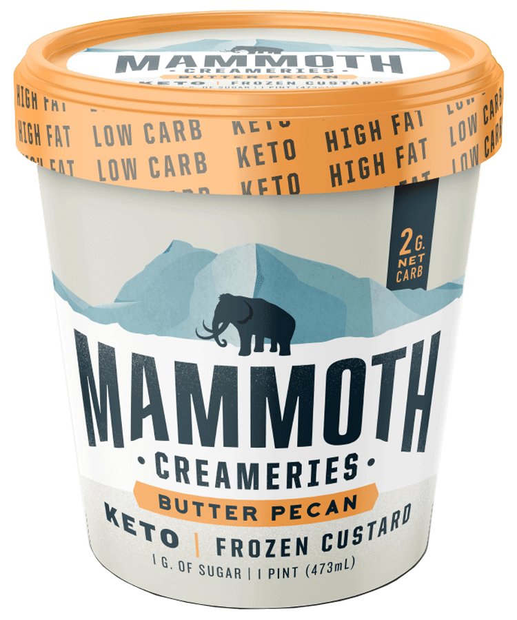 Mammoth Creameries Butter Pecan Keto Frozen Custard, 1 pt