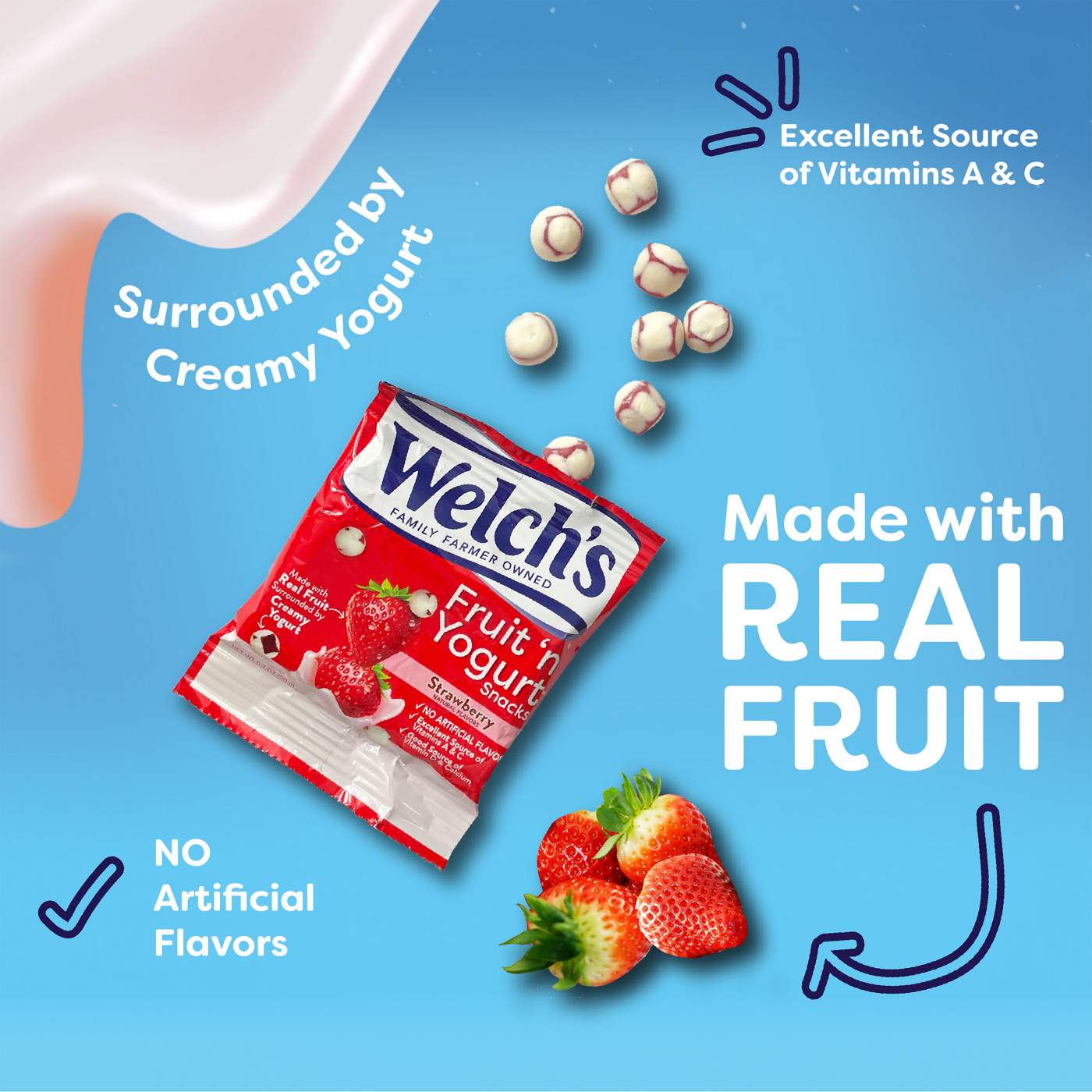 Welch's Strawberry Fruit 'n Yogurt Snacks; image 2 of 3