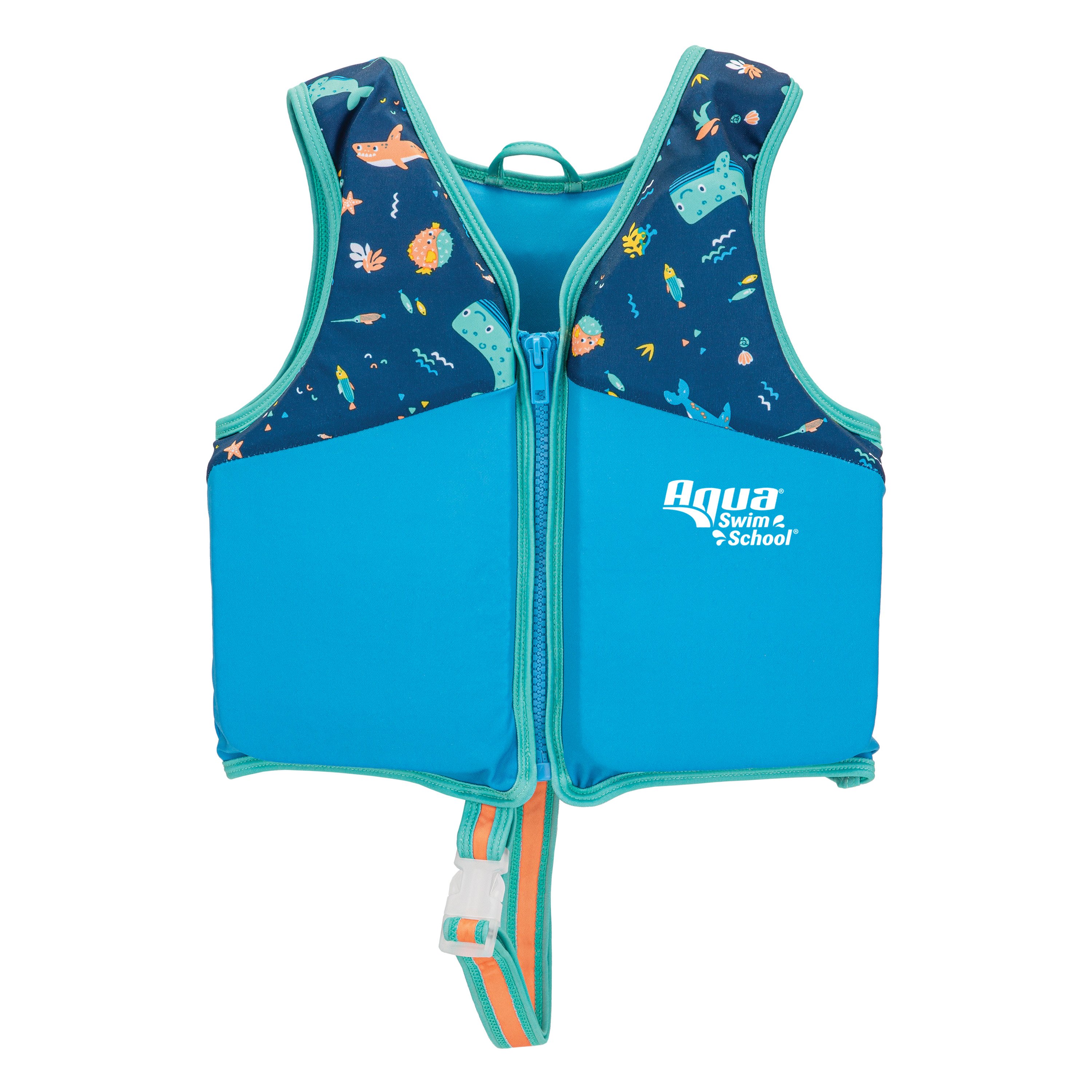 Aqua Leisure Swim Trainer Vest with Safety Strap - Blue