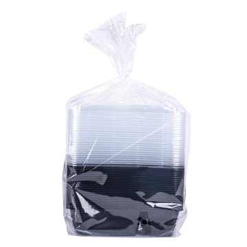 our goods Divided Disposable Food Containers & Lids, 25 pk, 34 oz