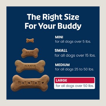 Blue Buffalo Bones Large Crunchy Dog Treats - Beef, 16 oz