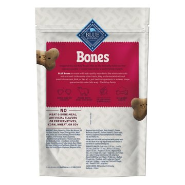 Blue Buffalo Bones Large Crunchy Dog Treats - Beef, 16 oz