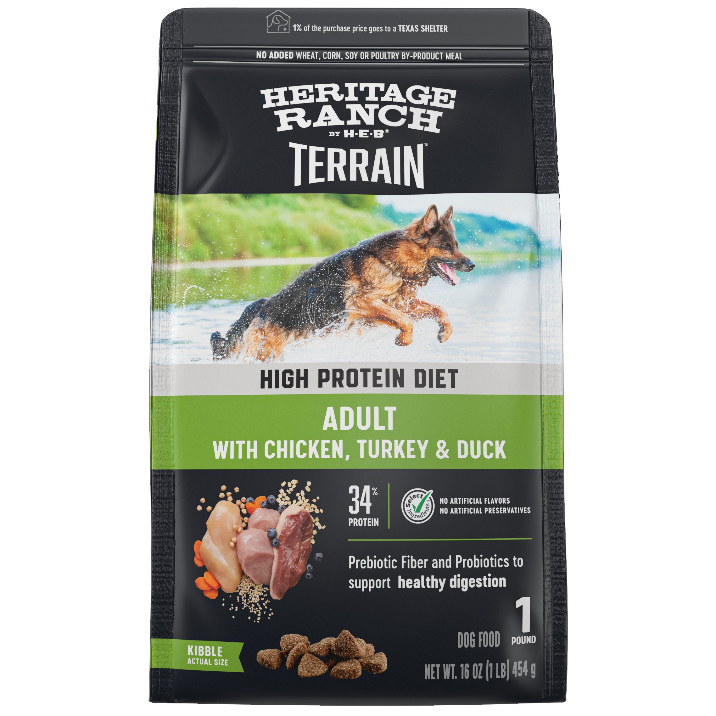 View of Heritage Ranch by H-E-B Terrain High Protein Diet Adult Dry Dog Food ...