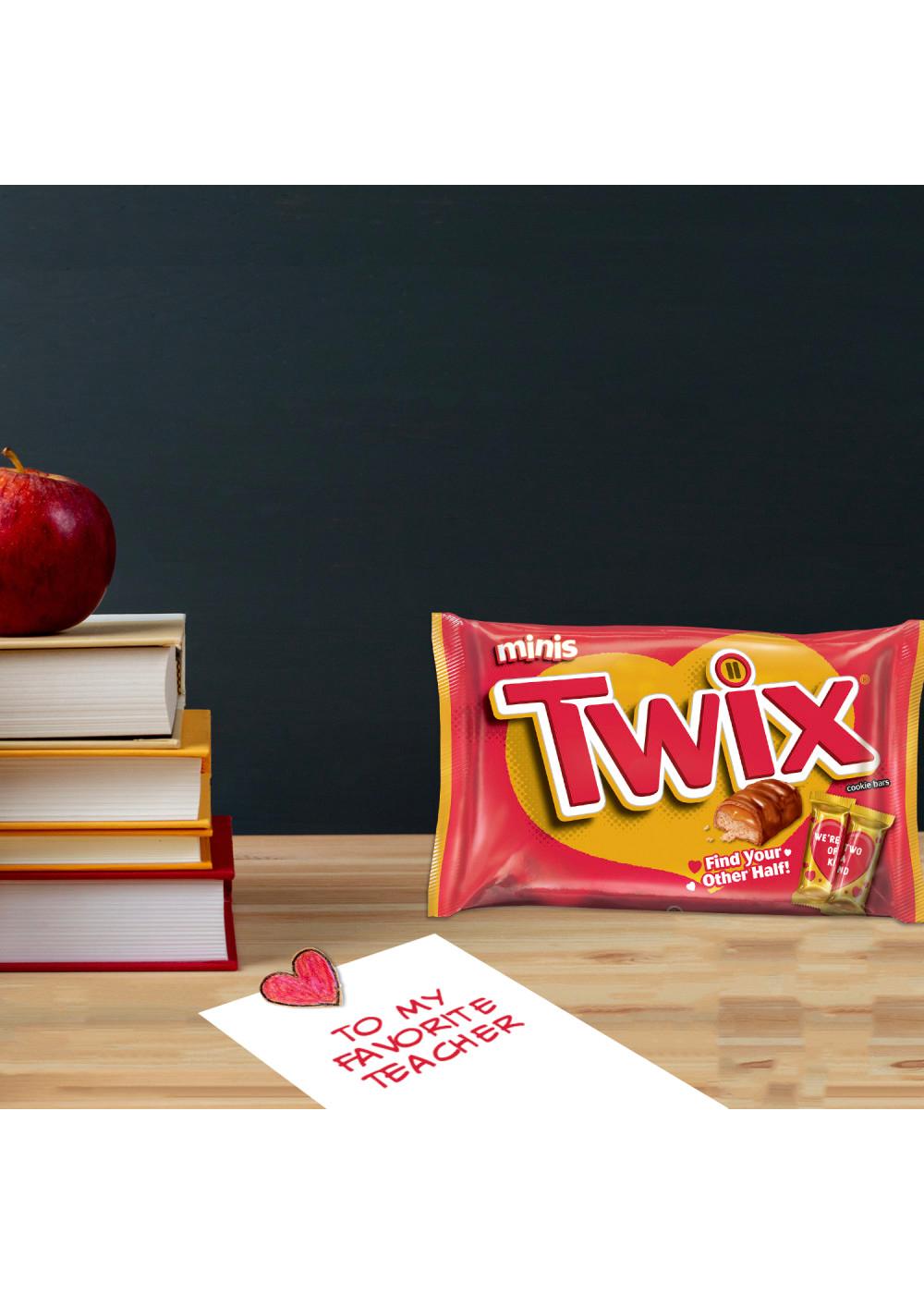 Twix Minis Caramel Chocolate Cookie Valentine's Candy; image 2 of 10