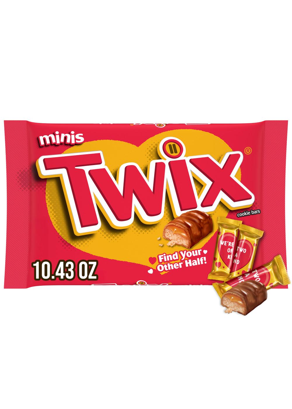 Twix Minis Caramel Chocolate Cookie Valentine's Candy; image 1 of 10